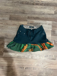 Mini Tapestry and Denim Skirt