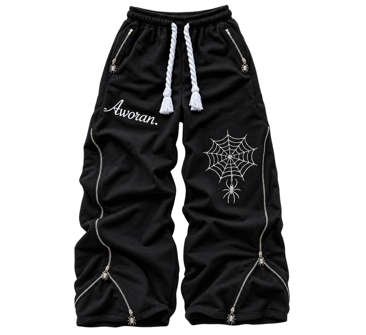 Black Spider 2.0 Full Length Zipper Sweats
