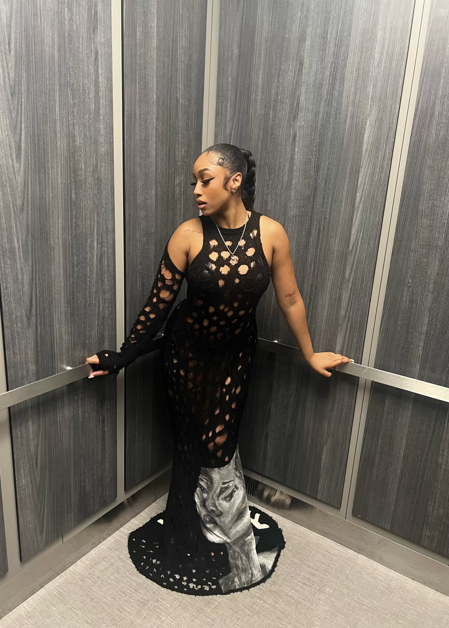 "Artiste" Crochet Bodycon Dress