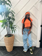 Short Sleeve Orange Baby Tee