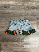 Mini Tapestry and Denim Skirt