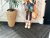 Mini Tapestry and Denim Skirt
