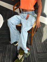 Double Waist Reworked FAMU Denim Jeans