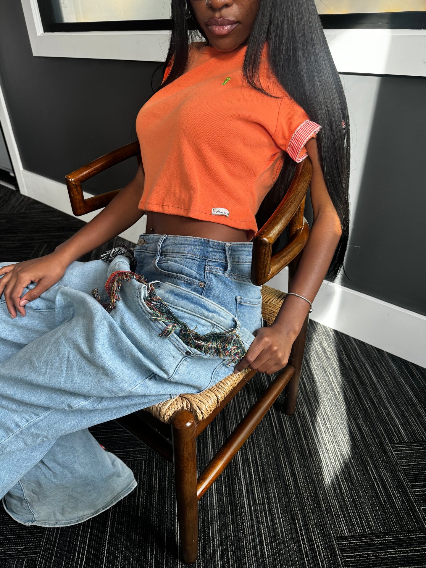 Short Sleeve Orange Baby Tee