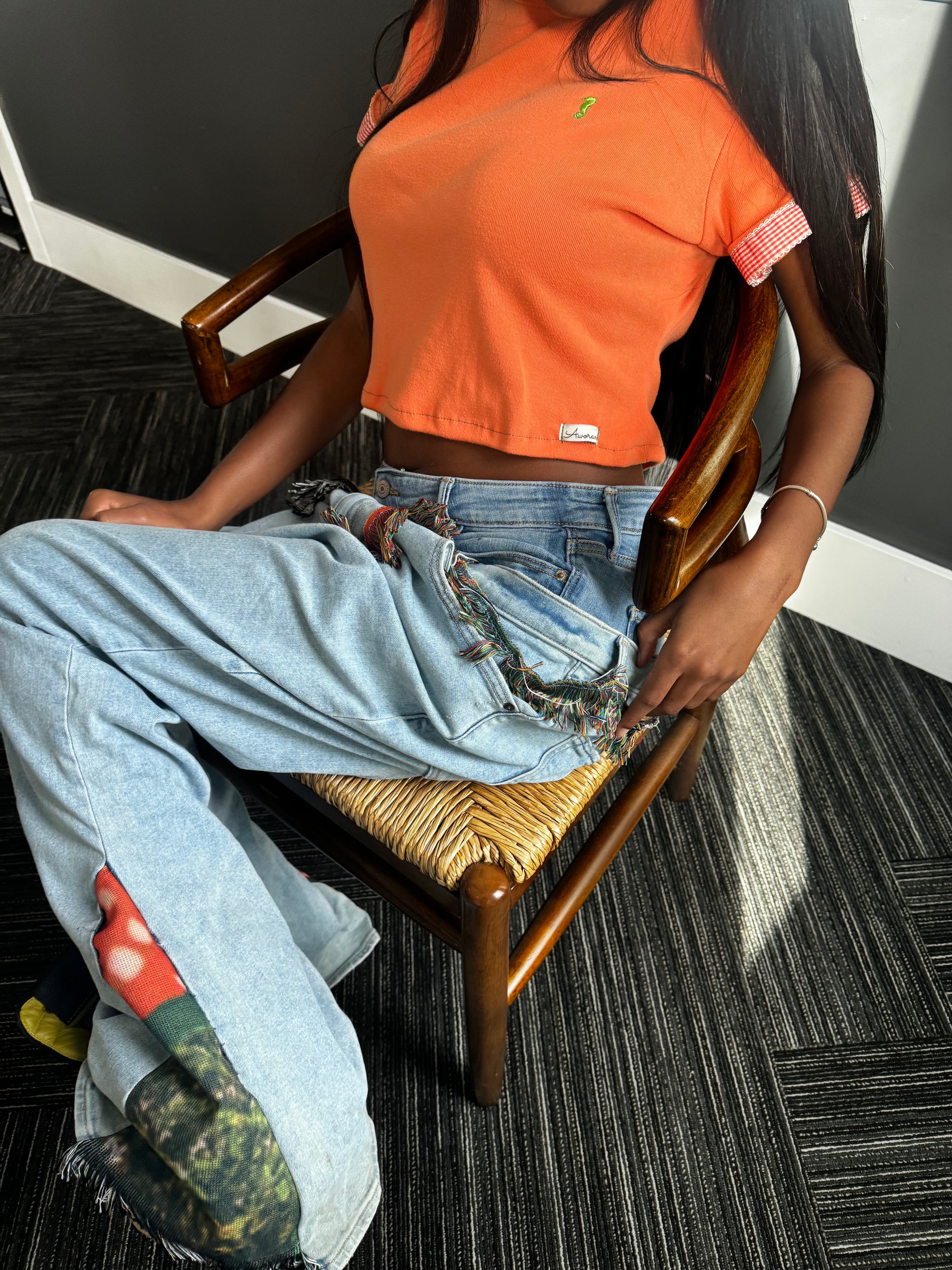 Double Waist Reworked FAMU Denim Jeans