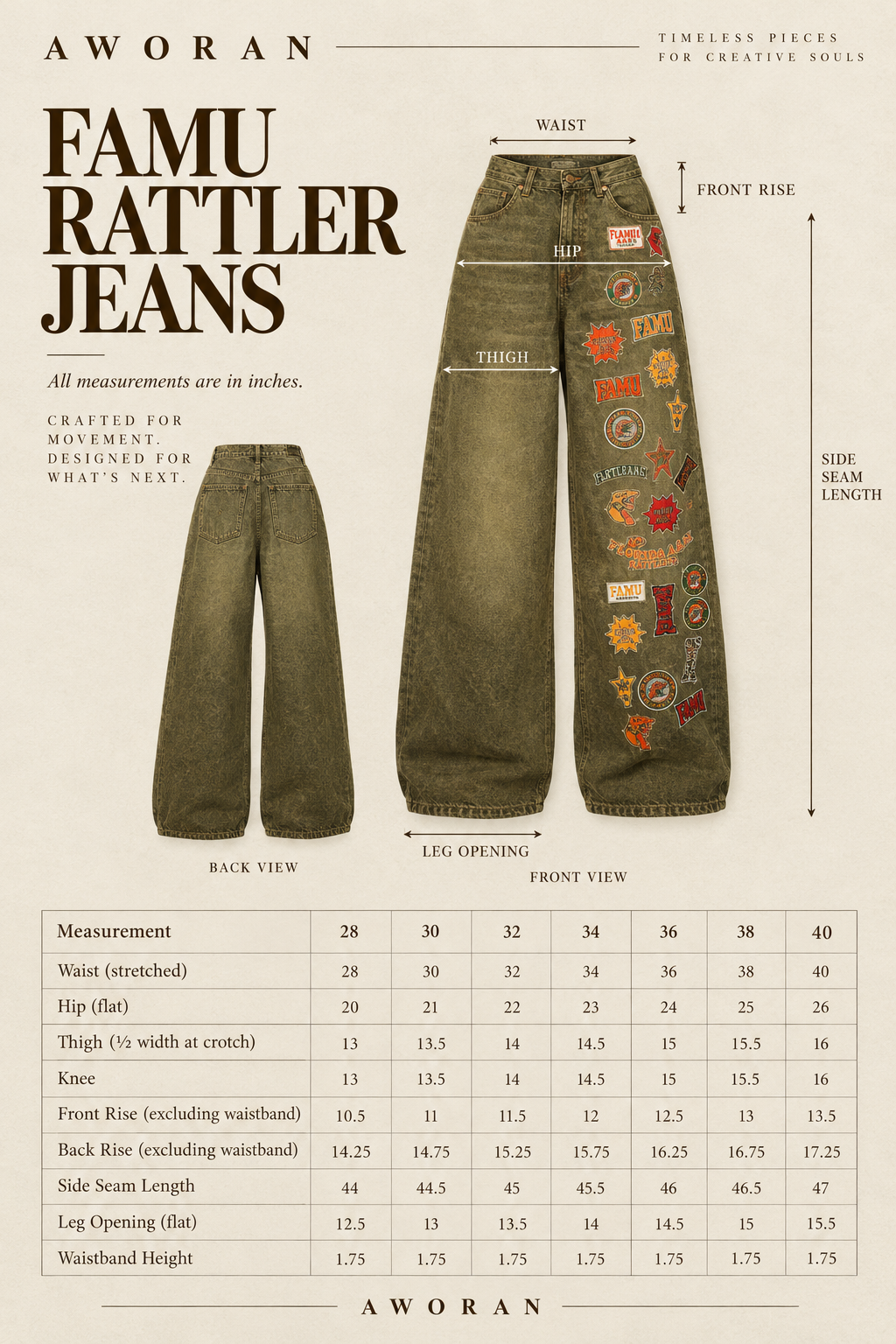 FAMU Rattler Denim Jeans